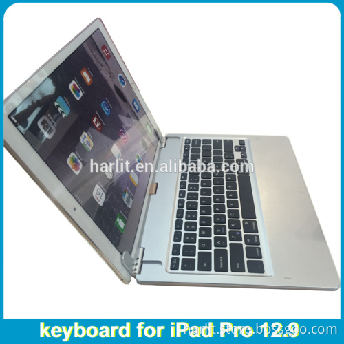For iPad Pro Full Size Ultra Slim Rotating Aluminum Bluetooth Keyboard Case With Stand For iPad Pro 12.9 inch